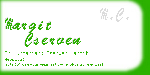 margit cserven business card